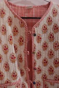 แจ็กเก็ตผ้าฝ้ายบุนวมสำหรับฤดูหนาวที่สง่างามสินค้ามาใหม่สีขาวฤดูใบไม้ร่วงปักลายดอกไม้คอ suzani กระดุมสั้น - Product Image 4