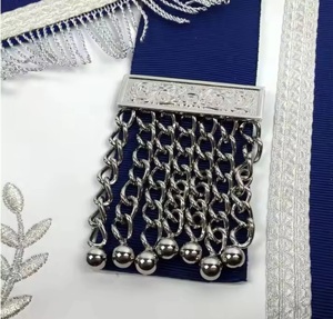 Tablier maçonnique brodé sur mesure, tablier de cérémonie artisanal pour les événements fratéraux - Product Image 6