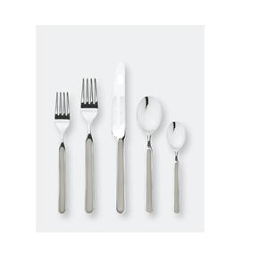 Ensemble de couverts en acier inoxydable, finition polie moderne, avec plusieurs tailles et formes, ensembles de couverts - Product Image 3