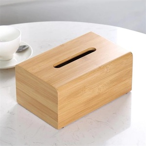 Porte-mouchoirs en bois de qualité supérieure en forme de carré Boîte de support de couverture rectangulaire en bois d'acacia à bas prix - Product Image 5