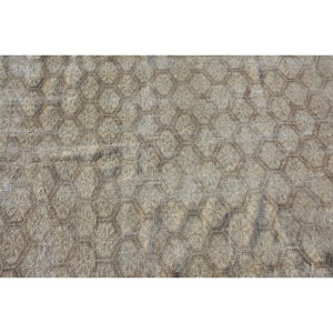 Tapis en laine turque vintage Beige moderne 4 'x 8.6' tissage plat Patchwork motif Latex soutenu tapis de salon pour les décorations pour la maison - Product Image 5