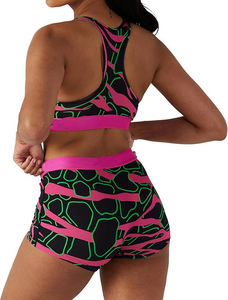 Conjuntos de Ropa Deportiva para Mujer, Ropa de Yoga, Brasier Deportivo, Shorts de Cintura Media, Ropa de Gimnasio, Trajes Deportivos Transpirables sin Costuras, Dos Piezas - Product Image 2