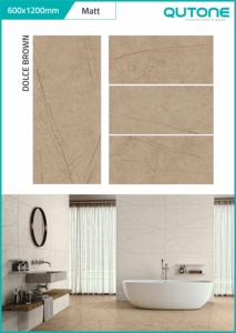 Surface beige douce de tuile de porcelaine mate de Dolce Brown 600x1200mm avec la sophistication subtile - Product Image 6