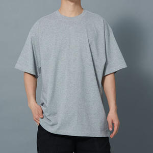 เสื้อยืดผ้าฝ้าย100% ไหล่ตกไซส์ใหญ่พิเศษสำหรับผู้ชายเสื้อยืดโลโก้ตามสั่งขนาด230กรัม - Product Image 6