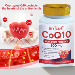 Cápsulas Blandas de Coenzima <span class=keywords><strong>Q10</strong></span> de 300 mg de Marca Privada, con Opción de Personalización de Potencia y Cantidad, Disponible en Diferentes Envases - Product Image 1