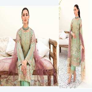 Colección de Salwar Kameez de Organza Elegante y Hermosa de la Marca Ramsha, con Bordados Elaborados para Mujer, Ideal para Bodas, Gran Venta en India y Pakistán - Product Image 5