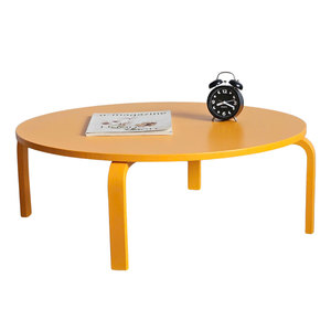 Mesa Redonda Minimalista para Niños para Sentarse en el Suelo 80x80x28cm Madera KGD018 - Product Image 1