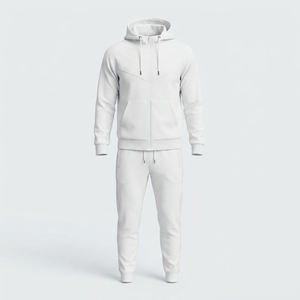 Top Manufacturers Custom Logo Streetwear Casual <b>Oversized</b> Zip up <b>Hoodie</b> Joggers Set Tracksuit Solid Colors Winter 100% Cotton - Product Image 1