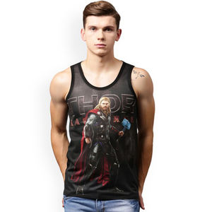 Camisetas de Gimnasio Transpirables, Color Negro, 100% Algodón, Impresión Personalizada por Transferencia de Calor, Logotipo Frontal, Estilo Urbano, Ropa Deportiva para Hombre - Product Image 3