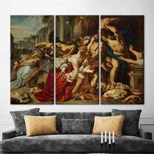 ภาพพิมพ์ศิลปะบาโรก "การสังหารหมู่คนบริสุทธิ์" บนผืนผ้าใบคลาสสิก,3P: ห่อหุ้มอย่างดี - Product Image 1