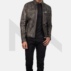 Chaqueta de cuero de invierno para hombre, lona, transpirable, de secado rápido, ligera, desgastada, moda al por mayor - Product Image 2