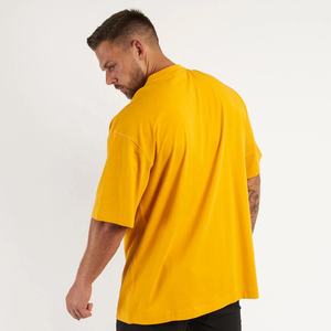 Venta al por mayor 100% algodón pesado 230G camisetas de verano de manga corta de gran tamaño para hombres Unisex para Streetwear estampado único - Product Image 3