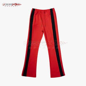 Pantalones de chándal de pierna acampanada para hombre con tela de algodón suave, pantalones de chándal acampanados de pierna ancha para hombre con bolsillos laterales, pantalón de hombre de la mejor calidad - Product Image 1