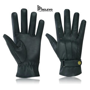 Gants de conduite pour hommes en cuir de chèvre, gants habillés en cuir véritable doux pour la vente en gros - Product Image 1