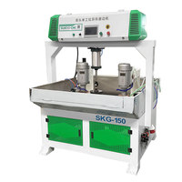 Machine de polissage automatique à double tête pour verre de forme irrégulière, ovale et ronde