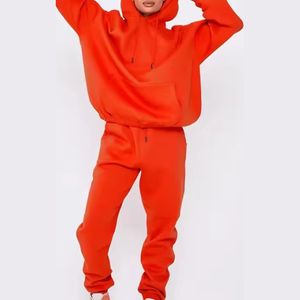 Conjunto Deportivo Informal de Alta Calidad para Mujer, de Poliéster/Algodón, Estampado, Ajustado, con Sudadera con Capucha y Pantalones Deportivos - Product Image 5