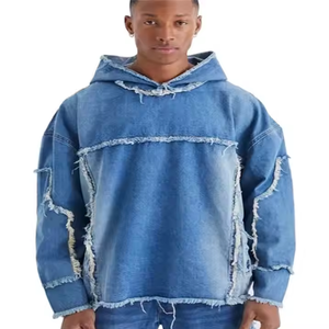 Sweat à capuche unisexe 100 % coton personnalisable, coupe classique, en molleton/éponge française respirant, avec strass, style streetwear - Product Image 4