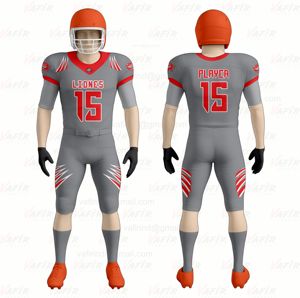 Meilleures ventes, ensemble uniforme de football américain à manches courtes en polyester respirant, design personnalisé, vêtements d'entraînement, impression par sublimation - Product Image 6