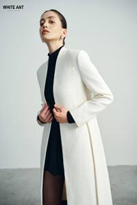 Tweed Wool <b>Women</b> <b>Long</b> <b>Coat</b> With Straps Luxury NAAMAH HANDMADE <b>COATS</b> Design Hot-selling Winter <b>Coat</b> for <b>Women</b> Factory Price - Product Image 6