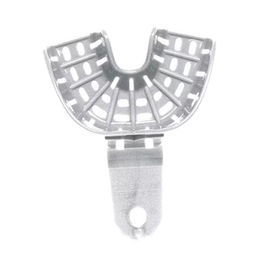 Plateaux et bacs d'empreinte dentaire manuels en acier inoxydable pour le maintien des dents supérieures/infirmières, outil dentaire certifié CE - Product Image 1