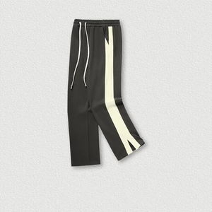 Haute qualité hommes personnalisé décontracté évasé survêtement pantalon Patchwork ceinture élastique hommes empilés Flare pantalons de survêtement hommes - Product Image 4