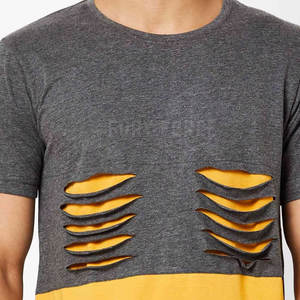 Meilleures ventes 2025 T-shirts en détresse pour hommes Nouveau design 100% coton Fabrication professionnelle sur mesure - Product Image 5