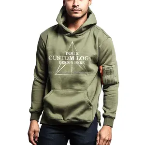 เสื้อฮู้ดผู้ชายผ้าฟลีซ260gsm โอเวอร์ไซส์ผ้าคอตตอนมีสีและโลโก้สั่งได้สำหรับฤดูหนาว - Product Image 1