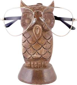 Porte-lunettes en bois fabriqué à la main support de lunettes en forme de hibou-présentoir de porte-lunettes de soleil, spécifications de lunettes - Product Image 2