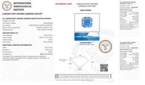 Diamant de laboratoire certifié IGI, 5,5 carats, bleu vif fantaisie, taille Asscher, pureté VVS, diamant de laboratoire pour bijoux - Product Image 2