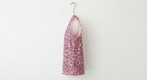 Pink Leopard Print Breathable Front Logo Women Tank <b>Top</b> Sleeveless <b>Racerback</b> Knitted Casual Summer - Product Image 3