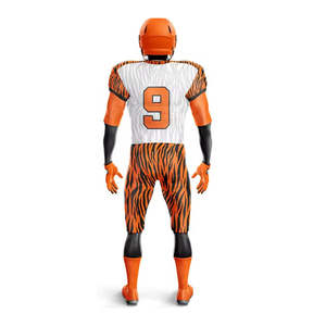 Wholesale Customized Breathable American <b>Football</b> Uniforms for Adults Printed Plus Size 100% Polyester Fabric Jersey Set Shorts - Product Image 5