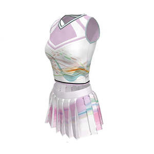 ชุดเชียร์ลีดเดอร์ของผู้หญิงชุดยูนิฟอร์มเชียร์แขนยาวสำหรับวัยรุ่นมัธยมปลายสั่งทำได้ - Product Image 2