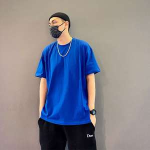 Camiseta personalizada con corte de caja en blanco para hombre 250 300 Gsm Heavyweight 100% Camiseta de algodón Oversize Drop Shoulder Boxy Fit Crop T-shirt Hombres - Product Image 4