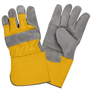 Guantes de construcción de aparejo canadiense de cuero de vaca de doble palma fuertemente cosidos para hombres, seguridad manual para trabajos de soldadura - Product Image 4