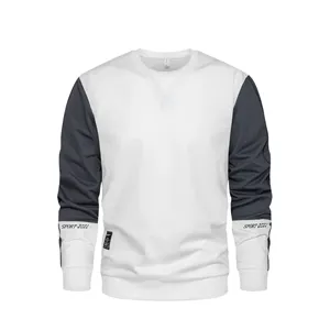 2024 Mới Hợp Thời Trang Crew Cổ Áo Người Đàn Ông Polyester Crewneck Áo Tùy Chỉnh Áo Thêu