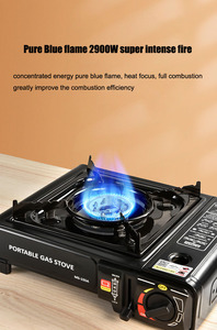 Estufa de <span class=keywords><strong>Gas</strong></span> para barbacoa al aire libre de alta calidad, estufa tipo tarjeta de olla caliente para acampar y acampar en el hogar, portátil, de doble uso - Product Image 4