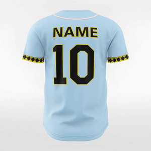 Nouveautés : Maillot de baseball à manches courtes pour homme, personnalisable par sublimation, 100 % polyester, respirant et à séchage rapide, avec boutons - Product Image 3