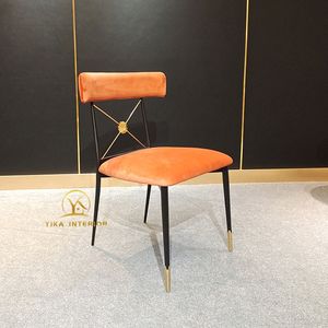 Jonathan <span class=keywords><strong>adler</strong></span> moderne sedie da pranzo in velluto oro metallo nero sala da pranzo set 6 sedie curvo schienale da pranzo sedia mobili - Product Image 4