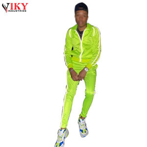 Wholesale Custom Made Colorful Side Stripe Reflective Tracksuits New Design Reflective Stripe Tracksuits by VIKY INDUSTRIES - Product Image 2