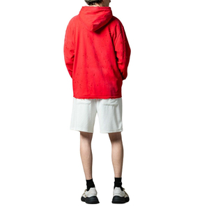 Sweat à capuche surdimensionné pour homme en coton éponge double couche avec poche en patchwork brodé personnalisé de haute qualité - Product Image 5