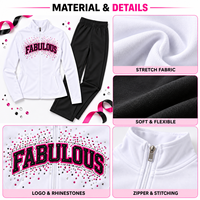 Ensemble de survêtement personnalisé pour cheerleading, veste et pantalon, tenue d'entraînement de danse, logo personnalisé, OEM, ODM, conception gratuite