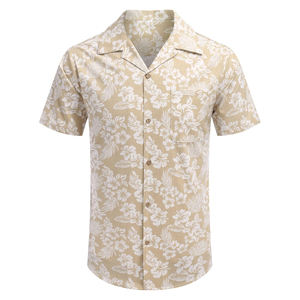 T-shirts en tricot pour homme, coupe classique, décontractés, légers, imprimés, 100% polyester, col montant, manches courtes, séchage rapide - Product Image 2