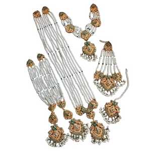 Conjuntos de Gargantilla y aretes de collar multicapa con cuentas de perlas de alta calidad para boda, fiesta, compromiso, aniversario, regalo perfecto - Product Image 1