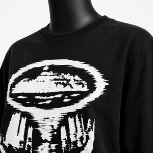 Camiseta Gráfica Extra Grande Personalizada para Mujer, Estilo Vintage, Negra, de Algodón, Streetwear, Corte Holgado - Product Image 6