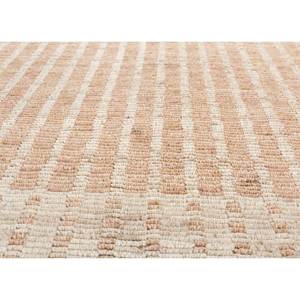 พรมขนสัตว์ทอมือลายเส้นสีเบจและสีน้ำตาล ขนาดใหญ่ 9x12 ฟุต รูปทรงสี่เหลี่ยมผืนผ้า สำหรับห้องโถงหรือทางเดินในบ้าน รุ่น ZA Jaipur Rugs - Product Image 3