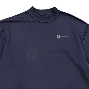 T-shirt décontracté pour homme 2024 en coton à coupe ample et col en V, double manches, respirant, surdimensionné, entièrement écologique, séchage rapide - Product Image 6