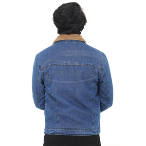 Veste en jean légère taille plus personnalisée pour hommes, design unique à col montant vintage pour l'hiver - Product Image 2