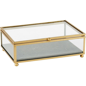 Caja de joyería de regalo de latón y acrílico de alta calidad, caja de almacenamiento de acrílico cuadrada rectangular, tamaño personalizado - Product Image 1