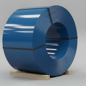 Bobina de Acero Galvanizado Prepintado PPGI, Recubrimiento Z81-Z120, RAL-5012 Azul, Grado GP250, Dureza Media, Espesor 1.2x1250mm, 120GSM, Estándar BS - Product Image 3