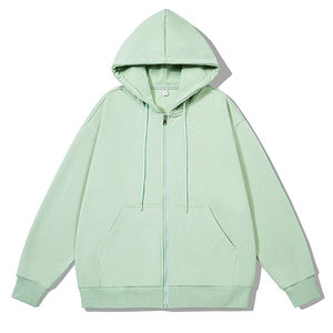 Heavyweight 280G Zipper Hoodies Fleece <b>Cardigan</b> Unisex Custom Logo Casual Loose Sports Blank Sublimation <b>Men</b> Zip Up Hoodies - Product Image 4